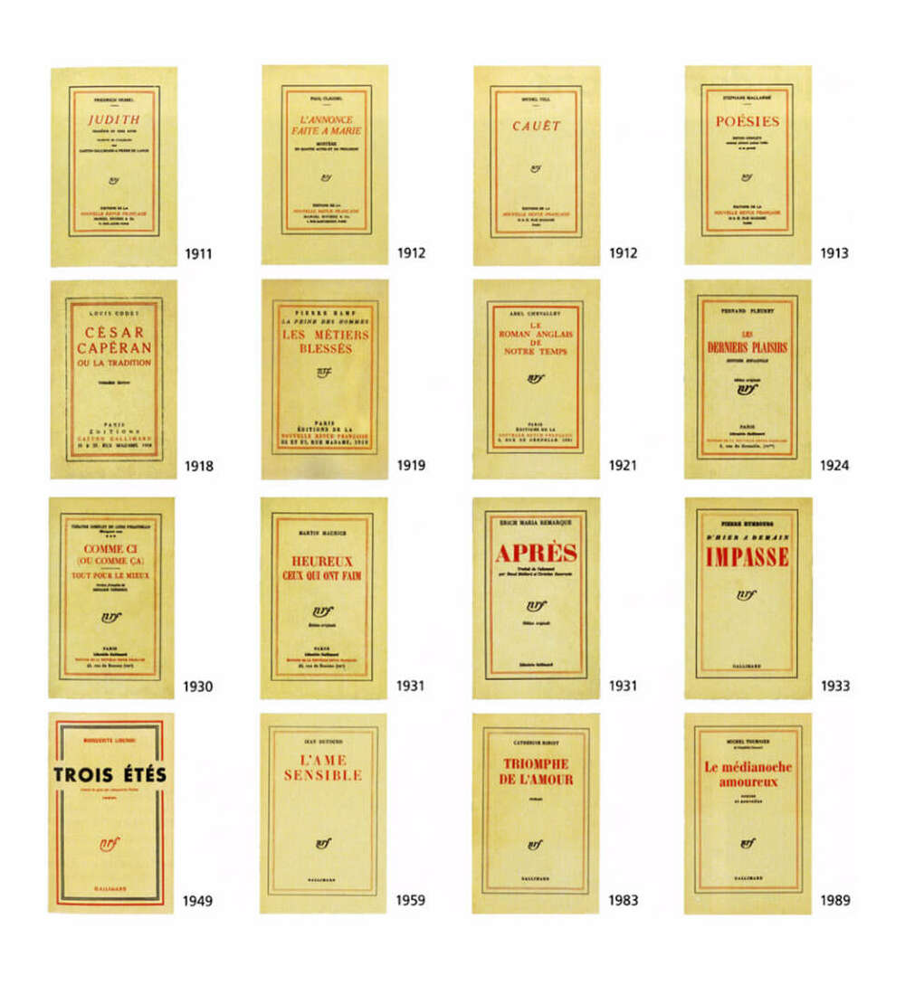 Gallimard covers 1911–78198936ya (4×4), from Graphéine