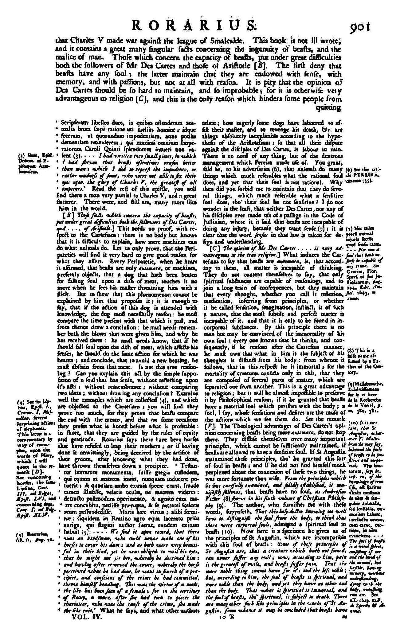 Pierre Bayle’s Historical and Critical Dictionary, demonstrating recursive footnotes/sidenotes (1737288ya, volume 4, pg901; source: Google Books)